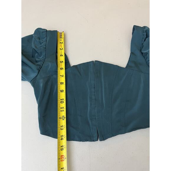 Coquette Romantic Bustier Corset Crop Top Milkmaid Renaissance Regency Victorian - Picture 11 of 13